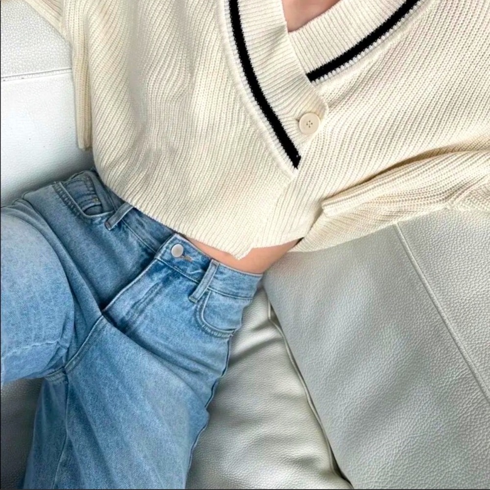 Oak + Fort cropped knit cardigan